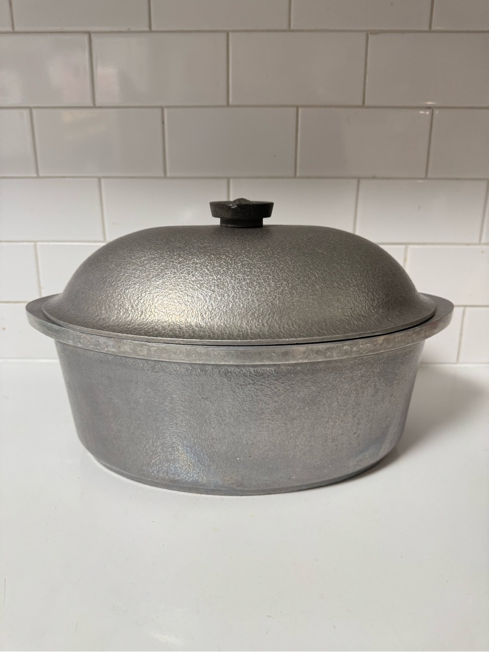 Vintage CLUB Cast Aluminum Roaster with Dome Lid - Gray